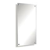 Könighaus Spiegel Infrarotheizung - 300W inkl. Thermostat - Energiesparende Spiegelheizung mit TÜV SÜD & 5 Jahren Garantie - Infrarot Wandheizung - Wärmt in 2 Minuten & beschlägt nicht