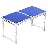Vielseitiger Klapptisch für Gastronomie & Outdoor – Weißer Buffet & Campingtisch ideal für Küche Garten Restaurant Hochzeiten – Größe:120 x 60 cm (47 x 24 in)