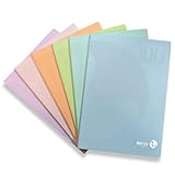 BM BeMore Centus Pastell – 0122729 – Notizbuch Format A4 – Lineatur 4 mm – kariert ohne Rand für 4. und 5. Klasse, mittlere und obere – Papier 100 g/m² – Packung mit 12 Stück