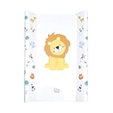 Wickelunterlage Wickelauflage Keil 70x47 cm - Wickeltischauflage für Babys abwaschbare und wasserdichte Wickelmulde ideal für Babybett und Wickeltisch 1. Safari Motiv