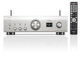 Denon PMA-900HNE HiFi Verstärker, Stereo Verstärker Mit HEOS Built-in, 2x85W, Eingebauter Phono-Vorverstärker, Hi-Res Zertifiziert, AirPlay 2, Bluetooth, Silber