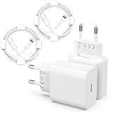 Apple MFi Zertifiziert 4 Pack 25W USB C Ladegeräte iPhone Schnellladegerät mit 2M Lightning Kabel Schnellladekabel iPhone Ladekabel für iPhone 14 Pro Max Plus 13 12 11XS SE iPad (weiß)