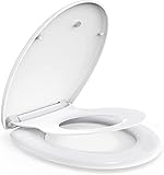 WC Sitz Family, MUJIUSHI 2 in 1 Familien Toilettensitz mit Magnetischem Kindersitz, Absenkautomatik und Quick-Release-Funcktion, Oval O-förmiger Familien Toilettendeckel für Erwachsene und Kinder