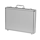 ALUMAXX 45112 Attachékoffer MINOR, Aktenkoffer aus Aluminium, schmaler Dokumentenkoffer, Alu-Koffer, Aluminiumkoffer ca. 41 cm, Silber, 41 x 30 x 6,5 cm