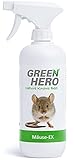 Green Hero Mäuse-Ex Spray zur Mäuseabwehr, 500 ml, Fernhaltemittel gegen Mäuse, Alternative zur Mausefalle, Abwehrspray mit Barrierewirkung