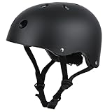 LeapBeast Skaterhelm Fahrradhelm, Belüftung | Sicherheit | leicht | Skateboarding Helm für Fahrrad Skateboard Scooter BMX Kind Erwachsene (Schwarz, S)