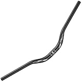 Corki Cycles Professioneller MTB Lenker 31,8mm, Fahrrad Lenker Aluminiumlegierung Leichter Fahrradlenker Downhill 780mm 720mm Riser Bar für Mountainbike Rennrad -Topo Mid Rise- Schwarz/Regenbogen