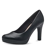 Tamaris Damen Klassische Pumps, Frauen Absatzschuhe,TOUCHit-Fußbett,hochhackige Schuhe,stoeckelschuhe,Ausgehschuhe,BLACK MATT,38 EU