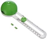 Wedo 799500 Kreisschneider Comfortline (für Durchmesser von 10 - 32 cm, inklusive 3 Klingen, mit Schutzkappe) grün/weiß