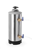 HENDI Wasserenthärter, Hartwasseraufbereitungssystem, Entkalkunganlage, Wassertemperatur von 4-25°C, Wasserdruck 1-8 Bar, Filterkapazität: (20°F/30°F/40°F) 2520/1680/1260, 12L, ⌀185x(H)500mm