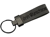 AnnaMatoni Schlüsselanhänger hochwertiges echt Leder mit Wunschgravur, individuelle Gravur - personalisiert Schlüsselbund - Geschenk für Männer Frauen - 100% Handmade in Germany (Grau 700)