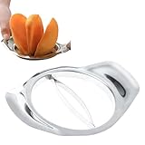 Mangoschneider, Edelstahl Mangospalter, Mangoteiler Mango Slicer Schält Entkernt, Ergonomischer Mangoschneider, Multifunktionales Obstverarbeitungswerkzeug Für Mango Grubenentfernung
