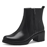 Tamaris COMFORT Damen Winterstiefel mit Absatz aus Leder Gefüttert, Schwarz (Schwarz Nappa), 38 EU