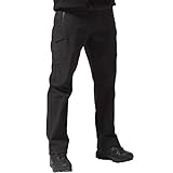 FREE SOLDIER Herren Winter Thermo Skihose Softshell Vlies Gefüttert Outdoor Hose Taktische Wasserdicht Langlaufhose für Jagd Trekking und Fahrrad