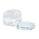 Dappen Schale für Monomer Acryl Flüssigkeiten Pulver Dappen Schale für Acrylnägel mit Deckel Glasbecher Kristall