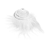 Furry Faux Precut Strips 2x60 Zoll Kunstleder Plüsch Weiß Pelz Fell Fluffy Stoff Craft Plüschstoff fur Gnome Beard Santa Hair Dwarf DIY Dekoration Kunstfell Basteln Weihnachts Kunstfellband Weiß