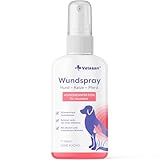 Vetasan Wundspray für Hunde & Katzen 150ml I Wunddesinfektion Katze I Für Haut und Pfoten I OHNE Alkohol & CHLOR I Desinfektionsmittel Tiere