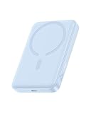 Baseus Magsafe Power Bank 10000mAh 22.5w, PD QC Kabellose Powerbank Magnetische Mini Powerbank USB-C Externer Akku für iPhone 16/15/14/13/12 Serie, Klein Aber Stark, Blau