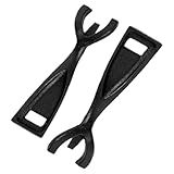 DEARMAMY 2 Stück Teppanyaki Grillzangen aus Gusseisen Hitzebeständig und Rutschfest Multifunktionale Küchenclips für Steak und Bratpfannen Grillzubehör für Fleisch und Gemüse
