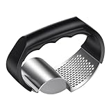 Dgayaeic Knoblauchpresse aus Edelstahl, rutschfest, spülmaschinenfest, für Küche, Knoblauchstampfer, Ingwerpresse, für müheloses Zerkleinern von Wohnungen, Wohnheim, Restaurant, Camping, Picknick