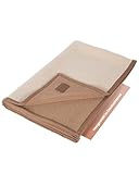 Ritter Decken Alpaka Decke „Arequipa weich, 150 x 200 cm, Creme Kamel (ungefärbt), aus 50% Alpaka und 50% Schurwolle (Natur). Wolldecke. Geeignet als Wohndecke, Kuscheldecke und Tagesdecke.