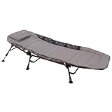 MK Sonnenliege Angelliege Campingliege verstellbar klappbar belastbar bis 150 kg Pro Karpfenliege Bedchair Liege Gartenliege , Aluminium