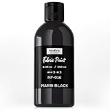 Nicpro Textilfarbe schwarz, 250 ml Stofffarbe Waschfest, weich Pigment, ungiftige schwarz Textilfarbe für Stoff, Handwerk, T-Shirts, Schuhe, Leder, Jeans, Taschen, Leinwand, Stofffarben für Erwachsene
