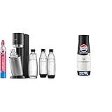 Sodastream Duo Megapack, Wasseraufbereiter, um das Wasser in kühles, schwarzes und konzentriertes Wasser umzuwandeln, um es nach Belieben zu vergasen, Pepsi Max. 440 ml