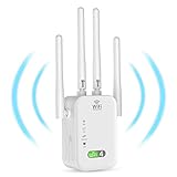 WLAN Verstärker 300 Mbit/s 2.4GHz, WLAN Repeater mit Ethernet Port, WiFi Verstärker WiFi Repeater mit 4 Modus, Supports 35 Gevices, Kompatibel zu Allen WLAN Geräten, I(WF) 99