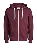 JACK & JONES Herren Jjeholmen Zip Hood Noos Sweatjacke, Port Royale, XL EU