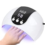 UV LED Nagellampe, 54W Automatischer Sensor LCD Display USB-Betrieb Schnelles Aushärten von Gel Nägel Perfekt für Heim & Nagelstudio Geschenk