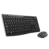 Logitech MK270 Combo Tastatur und kabellose Maus kabellosem Nano-Empfänger (QWERTZ- Deutsches Tastaturlayout) schwarz