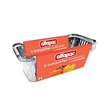 Alfaac – 6 Aluminiumschalen 1 l tief mit Deckel