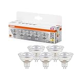 OSRAM LED BASE MR16, Vorteilspack mit 5 Niedervolt Leuchtmittel, ersetzt herkömmliche 35W Reflektor Glühbirnen, warmweiß (2700K), 3.8W, GU5.3 Sockel, mattes Glas, nicht dimmbar