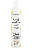 VERTEGO Nativ Rapsöl Spray - Non Stick Oil Sprayer - Ölspray zum kochen - Backtrennspray für Kuchenform - Backspray Trennspray zum backen - Grill - Vegan und Keto freundlich - 1 x 250 ml - Chili