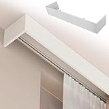 Dekorativer Vorhang, Volant, Paneel ohne Stange, Deckenmontage, für Schlafzimmer und Wohnzimmer, 4 m, mit Zubehör, elegante Fensterbehandlung