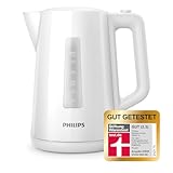 Philips Wasserkocher – 1.7 L Fassungsvermögen mit Kontrollanzeige, Pirouettenbasis, weiß (HD9318/00)