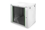 DIGITUS Netzwerkschrank - 19 Zoll Rack - 12HE - Wandmontage - 450mm Tiefe - Traglast 60kg - Dynamic Basic Serie - Grau