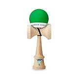 KROM Kendama Original Holz für Anfänger und Fortgeschrittene - POP Dunkelgrün - Geschicklichkeitsspiel für draußen und drinnen - Holzspielzeug mit Schnur und Ball