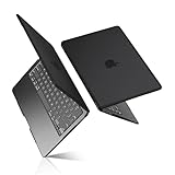 BlueSwan Hülle Kompatibel mit M1 MacBook Air 13 Zoll A2337 A2179 A1932 mit Retina Display, Freisetzung 2021-2018, Kratzfestes Case mit schlagfestem und bruchfestem TPU-Rahmen - Matt Schwarz