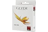 Glyde Ultra Slimfit 10 schmale Kondome mit 49mm Breite (XS), vegane Kondome ohne Casein, zertifiziert mit der Vegan-Blume