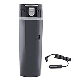 45.95W Auto Reise Elektrischer Wasserkocher 12V/24V, 500ML Auto Heizbecher, 4 Intelligente Modi 40-100℃ Wasserkocher für Auto Reisewasserkocher 6.5x23.5cm Auto Wasserkocher Edelstahl