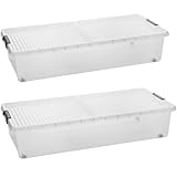 Sustania Unterbett-Aufbewahrungsboxen 2er Set mit Rollen &...