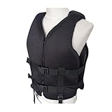 ALEPXS Life Jacket Swim Vest Jackets Adjustable Buoyancy Comfortable High Buoyancy Swim Vest with Adjustable Safety Strap for Kayak, Sailing, Fishing, Watersports(Schwarz,L)