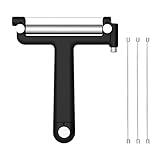 KITCHENDAO Käsehobel, Käseschneider mit Draht Verstellbarer, Schnell Austauschbar, Käseschneider mit Auswechselbarer Schneiddraht, Spülmaschinenfest, mit 3 Extra-Drähten