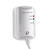 D MODUN-Gasmelder, Erdgas/LPG/Kohlengas Monitor, Methan Propan Butangas Alarm für brennbares Gas, Blitzlichtwarnung Sound 100dB, steckbarer Gaslecksensor Geeignet für Küche,Wohnmobil,Garage,Tankstelle