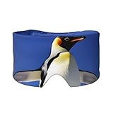 Schlafmaske mit Ohrenschützern mit niedlichem Pinguin-Druck, blickdicht, konturierte Nacht-Augenbinde, Augen-Schlafmaske mit Ohrenschutz, für Männer und Frauen, Seitenschläfer, Nachtgeschenk