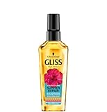 Schwarzkopf Gliss Repair Sommerhaaröl für beanspruchtes Haar mit Blütenessenz, 75 ml