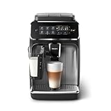 Philips Series 3200 Kaffeevollautomat – LatteGo Milchsystem, 5 Kaffeespezialitäten, Intuitives Touchdisplay, Silber (EP3246/70)