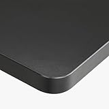 ALLDREI Tischplatte 140 x 80 cm, 2,5 cm Schreibtischplatte stark, Perfekt für höhenverstellbare Schreibtische, Esstisch, Tischplatte aus MDF-Material (Schwarz)